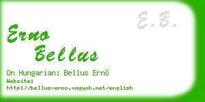 erno bellus business card